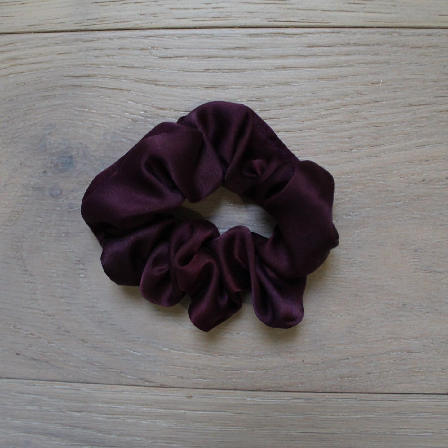 Silk SCRUNCHIE - Purple, Pink, Coreopsis flower print