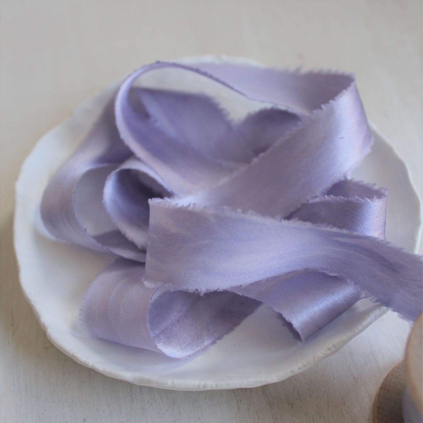 LAVENDER Silk Charmeuse Ribbon Bias Cut