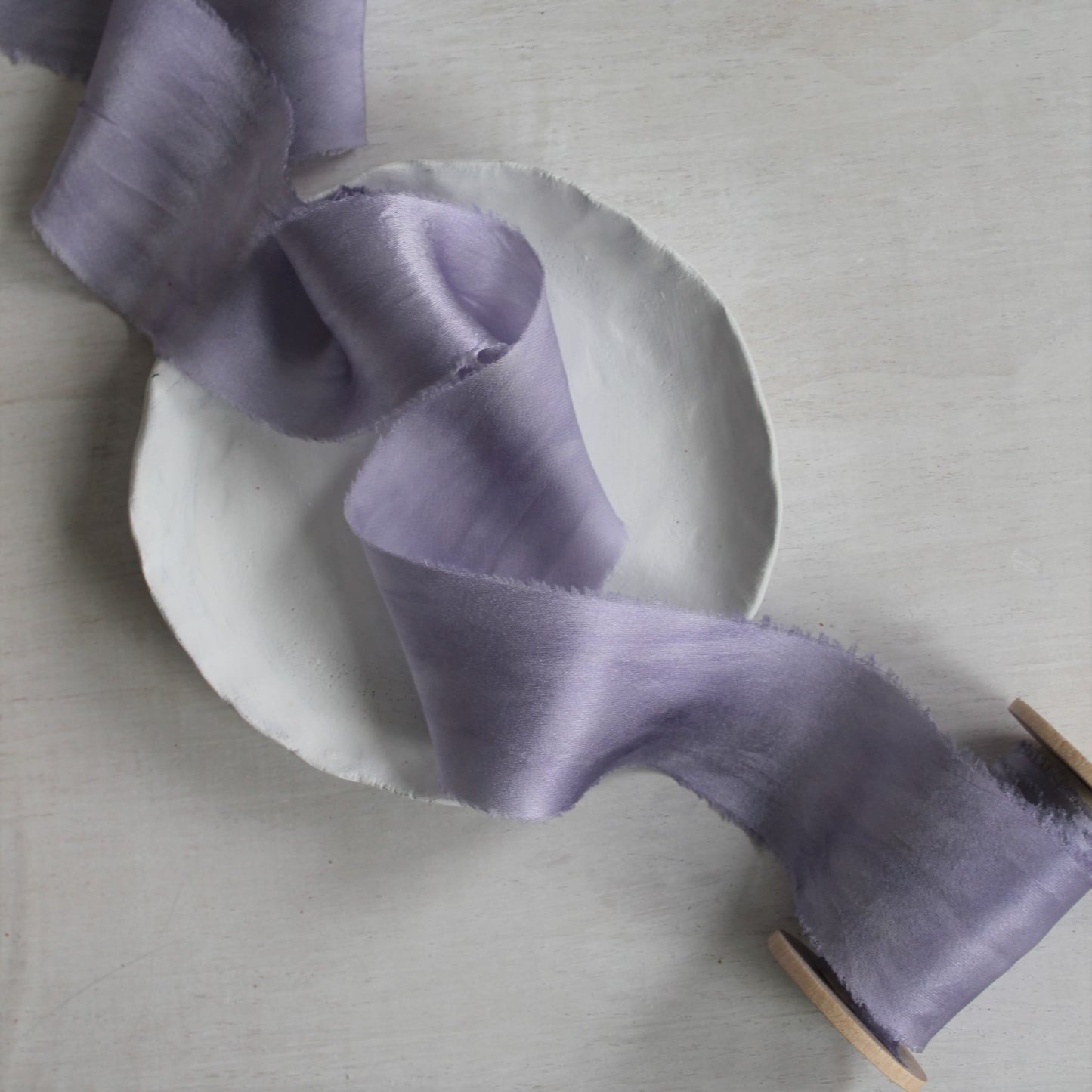 LAVENDER Silk Charmeuse Ribbon Bias Cut