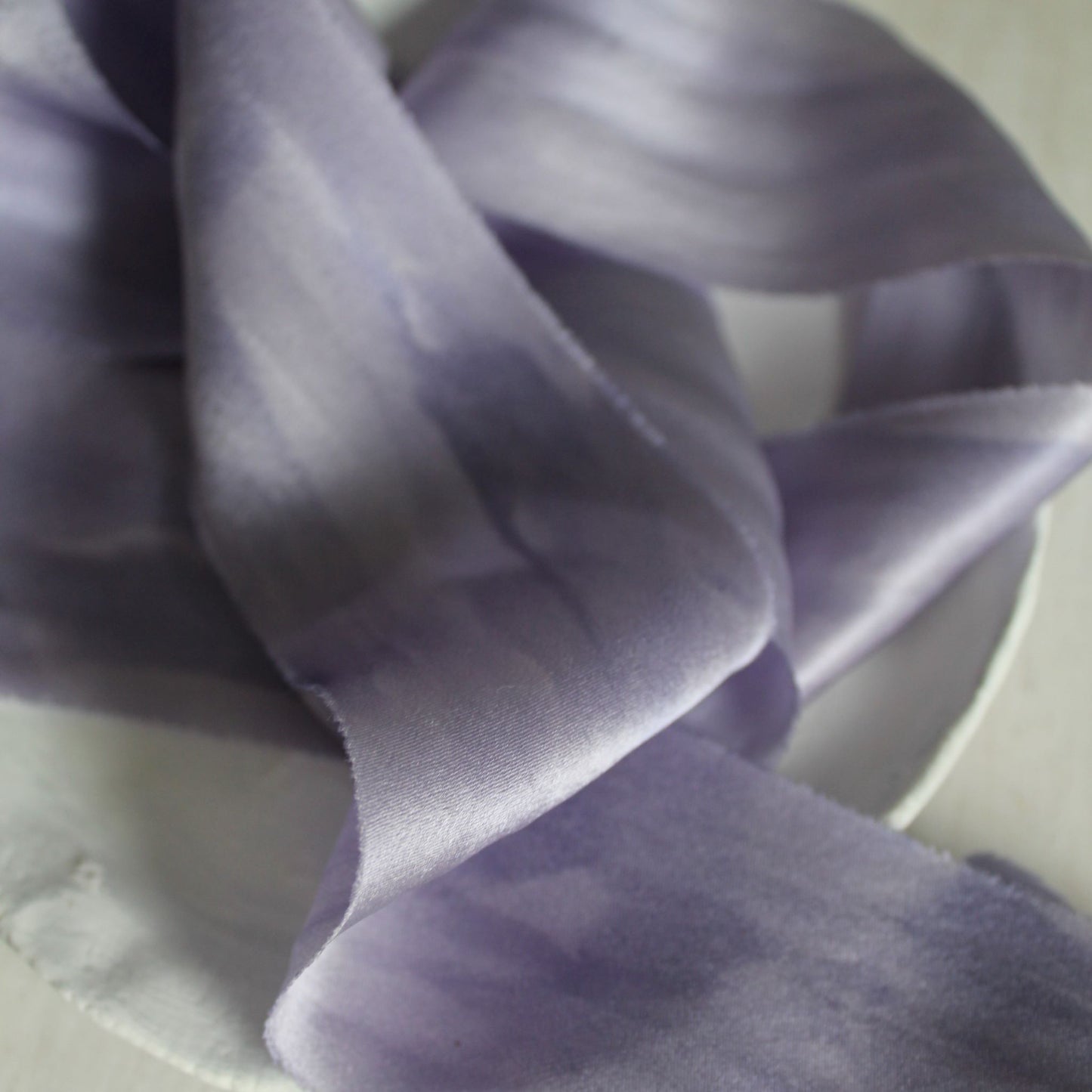 LAVENDER Silk Charmeuse Ribbon Bias Cut
