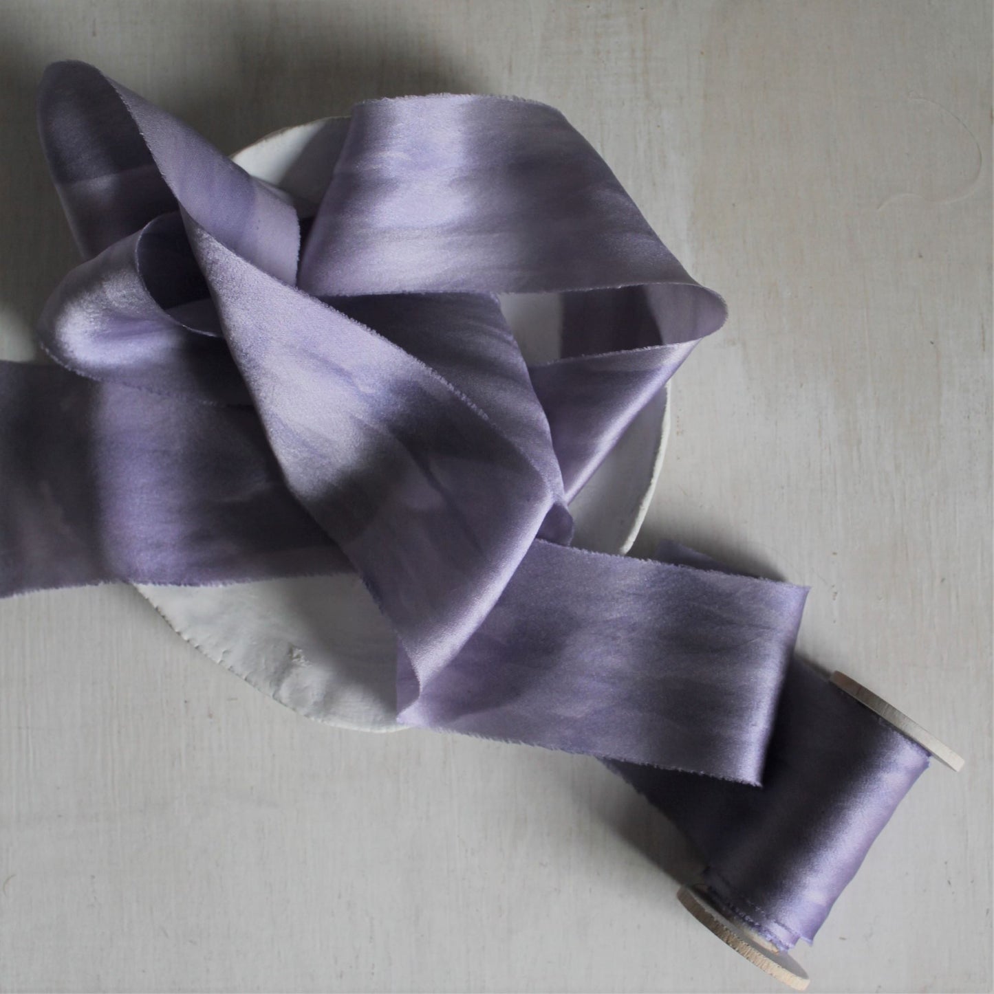 LAVENDER Silk Charmeuse Ribbon Bias Cut