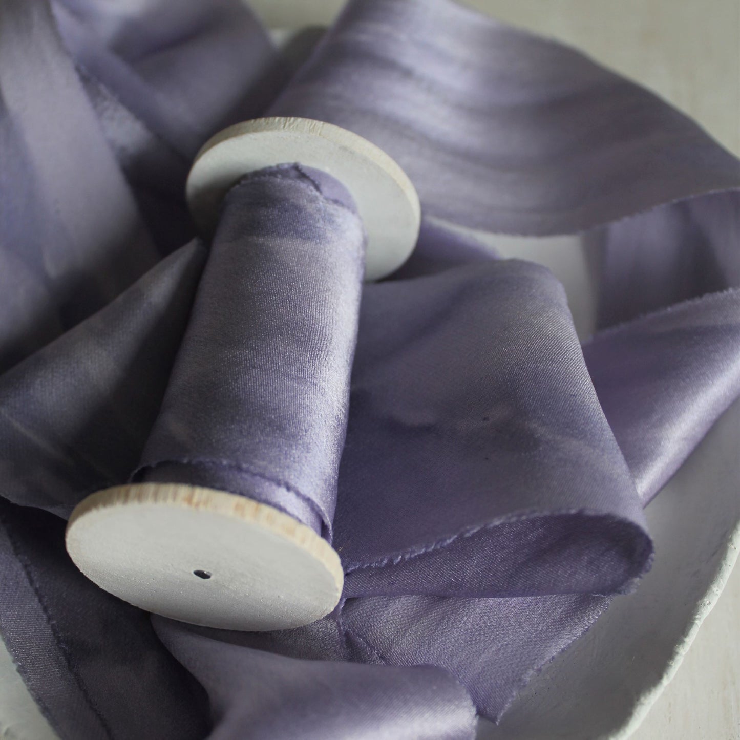 LAVENDER Silk Charmeuse Ribbon Bias Cut
