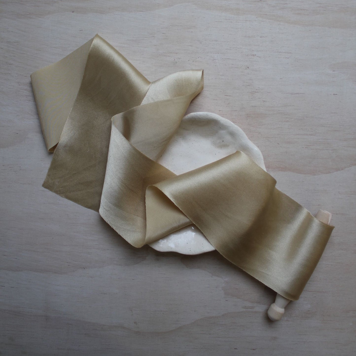 MAPLE Silk Charmeuse Ribbon Bias Cut (hand cut)