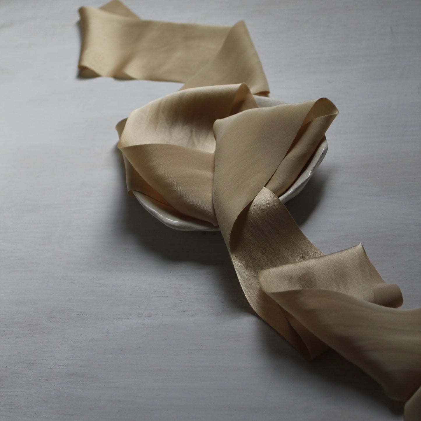 MAPLE Silk Charmeuse Ribbon Bias Cut (hand cut)