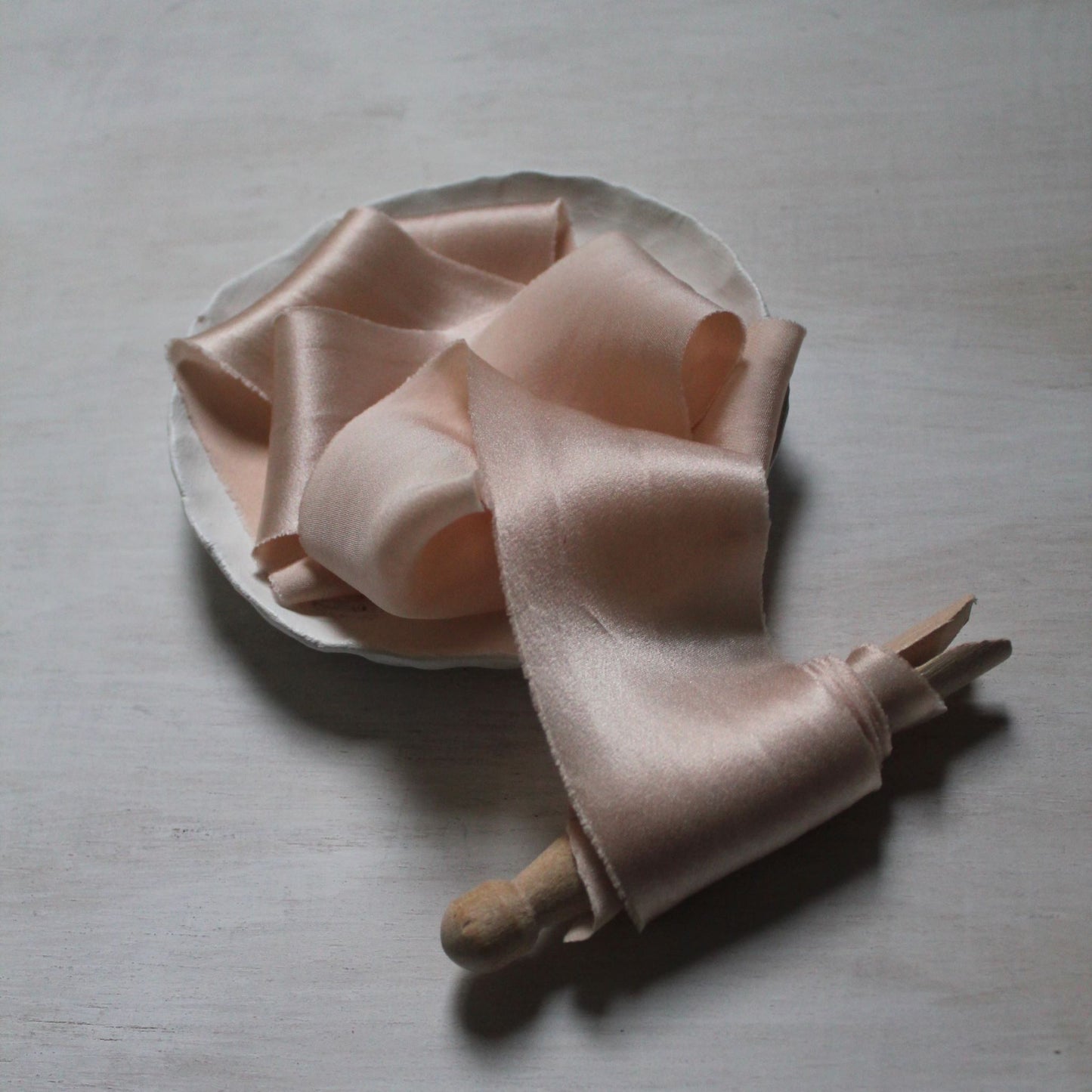 Touch of PINK Silk Charmeuse Ribbon Bias Cut