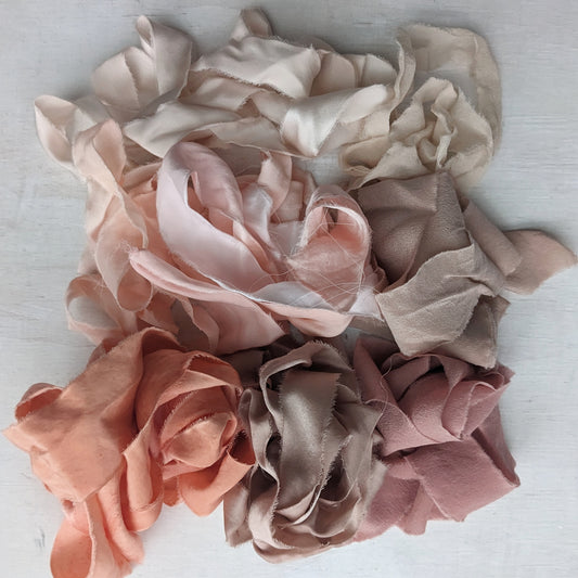 VALENTINE'S silk ribbon bundle - LIGHT