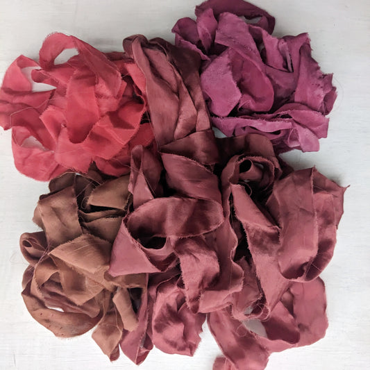 VALENTINE'S silk ribbon bundle - DARK