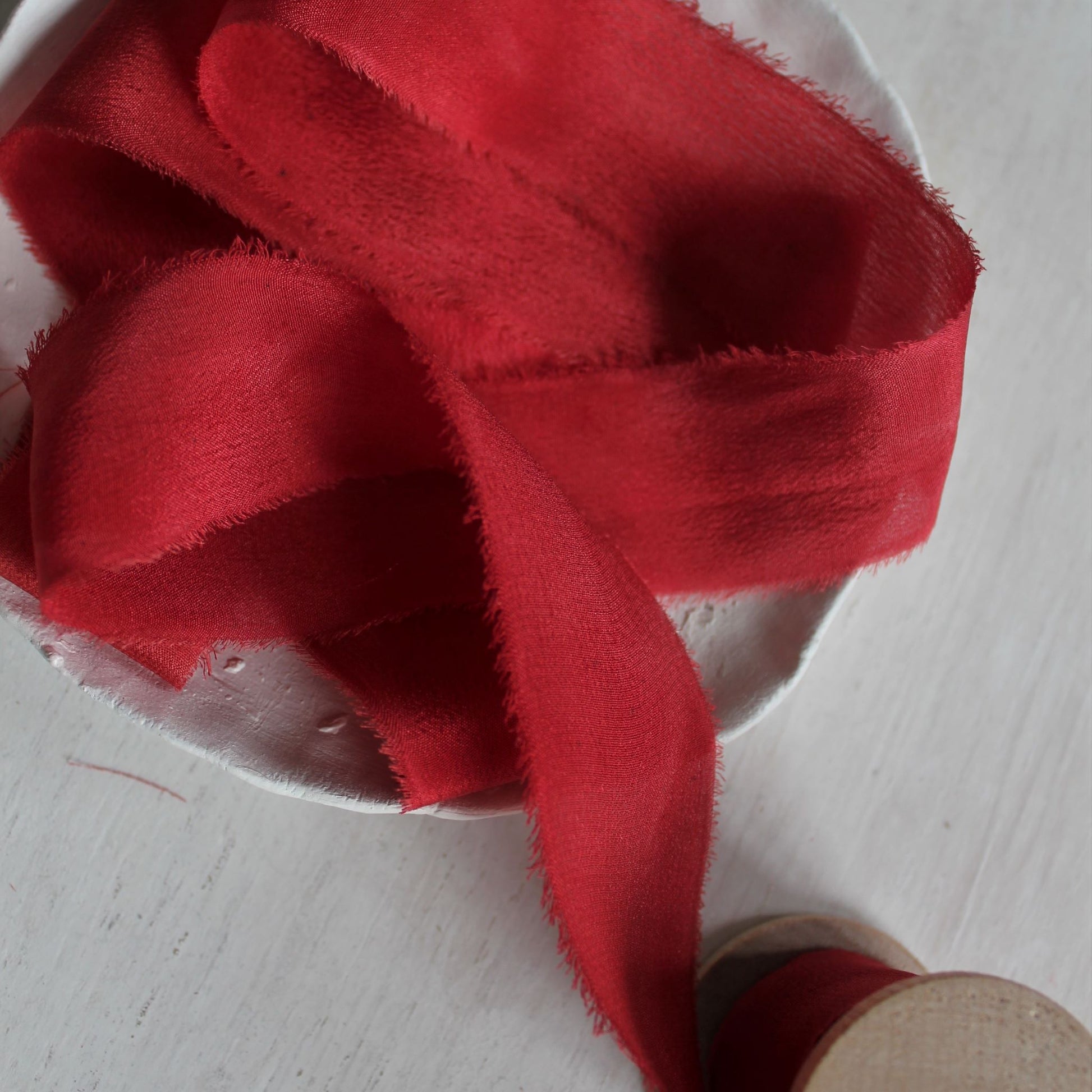 1 Scarlet Red Silk Ribbon