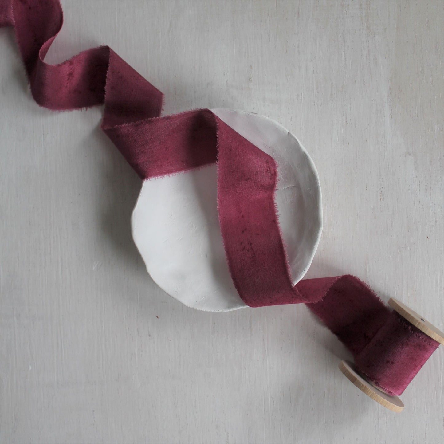 BERRY Silk Crepe de Chine Ribbon Hand Torn