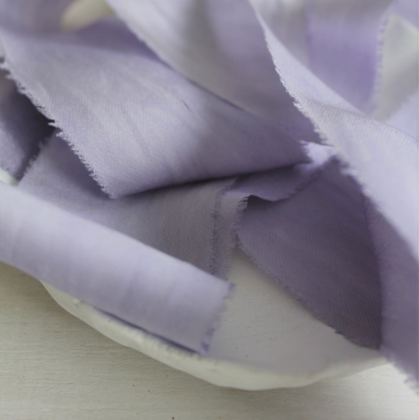 LAVENDER Silk Charmeuse Ribbon Bias Cut