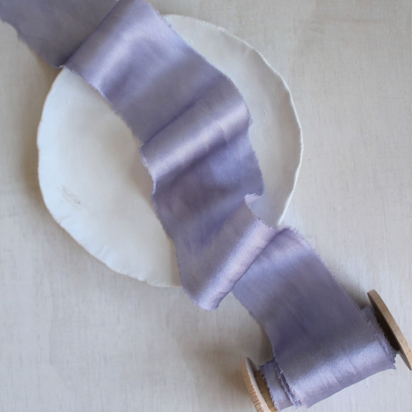 LAVENDER Silk Charmeuse Ribbon Bias Cut